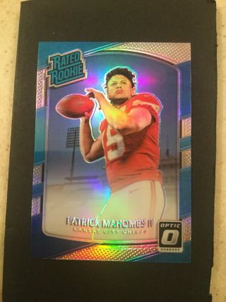 Patrick Mahomes 2017 Optic Rated Rookie Silver Prizm Holo Refractor Rc 177