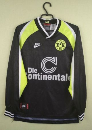 Borussia Dortmund Jersey Shirt 1995/1996 Away Nike Long Sleeve Soccer Football S