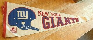 1967 York Giants,  Nfl Football Pennant,  Vintage