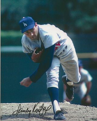 Los Angeles Dodgers Sandy Koufax Autographed 8x10 W/coa