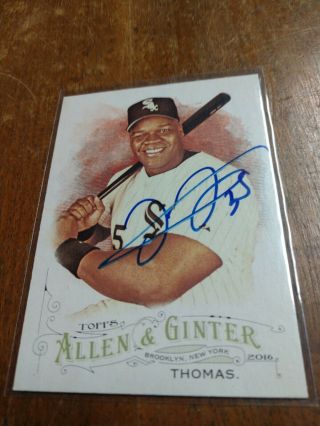 Frank Thomas 2016 Topps Allen & Ginter Signed Card