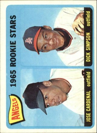 1965 Topps Baseball Card 374 Rookie Stars/cardenal/simpson - Nm