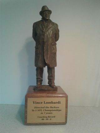 Vince Lombardi,  Green Bay Packers Sculpture Signed By Artist.