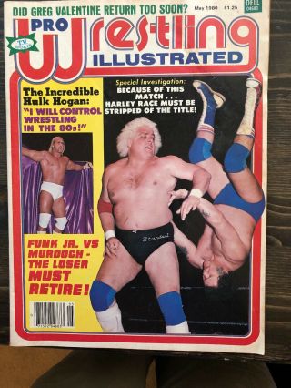 Pro Wrestling Illustrated May 1980 Dusty Rhodes Hulk Hogan Ric Flair Color Pinup