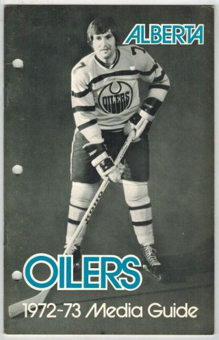1972/73 Alberta Oilers Media Guide Jim Harrison Cover