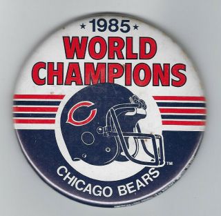 1985 Chicago Bears Bowl Xx World Champs Button 3 1/2 " Walter Payton Fridge
