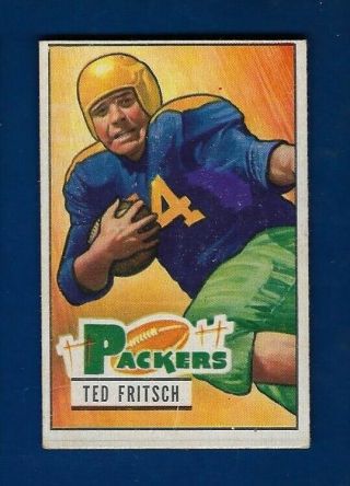 1951 Bowman 54 Ted Fritsch (vg - Ex) Green Bay Packers