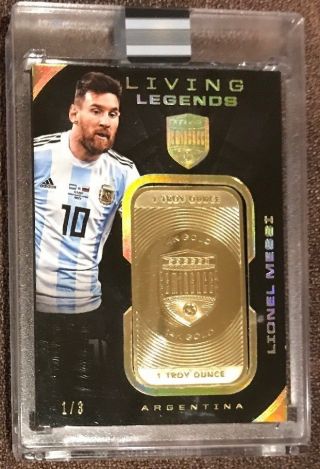 Lionel Messi 2018 Panini Eminence Gold 1 Troy Ounce 1/3 Argentina Living Legends