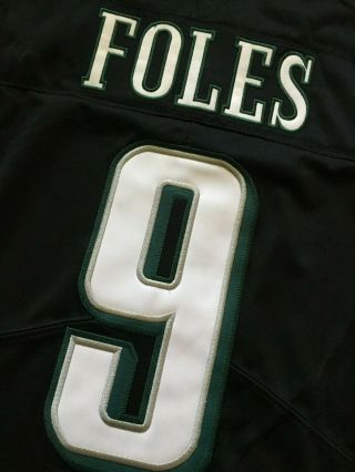 Nick Foles Black All - Stitched Philadelphia Eagles Bowl Vii Jersey 9 Large