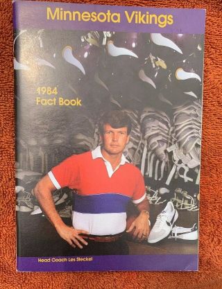 1984 Minnesota Vikings Media Guide Fact Book Nfl Football Nfc Central Vintage