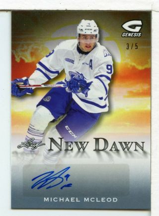 Michael Mcleod 2015 Leaf In The Game Genesis Dawn Autograph /5 By139
