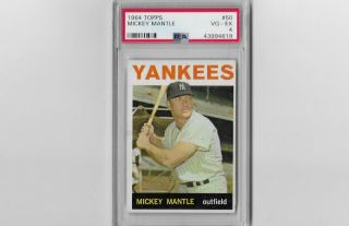 1964 Topps 50 Mickey Mantle York Yankees 50 Psa 4 Vg - Ex