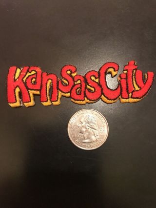 Kansas City Embroidered Iron On Patch 3.  5 " X 1 "