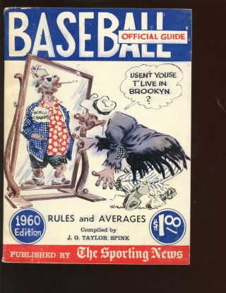 1960 The Sporting News Official Baseball Guide Ex