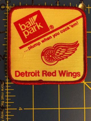 Vintage Detroit Red Wings Ball Park Franks Logo Patch National Hockey League Nhl