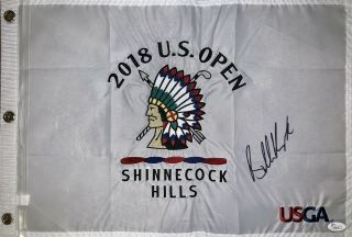 Brooks Koepka Signed 2018 Shinnecock Hills Us Open Flag Jsa