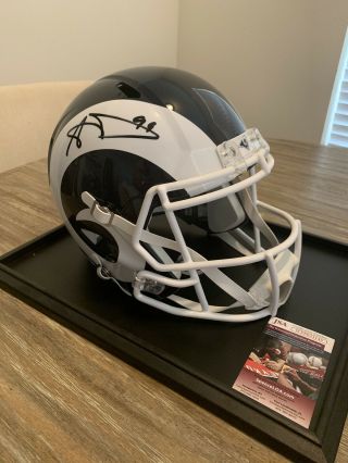 Aaron Donald Autograph Los Angeles Rams Nfl Full Size Helmet Jsa Certified