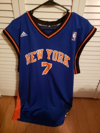 Adidas Mens L Blue York Knicks Carmelo Anthony 7 Basketball Jersey