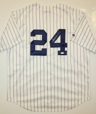 Rickey Henderson Autographed P/s York Yankees Jersey - Jsa W Authenticated