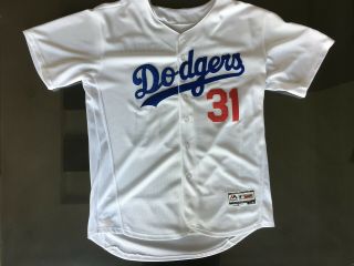 Los Angeles Dodgers Flex Base Jersey Joc Pederson 31 White Size 40 (l)