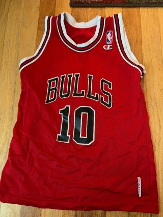 Rare Champion B.  J.  Armstrong M10 - 12 Youth Kids Jersey Chicago Bulls Vintage 90’s
