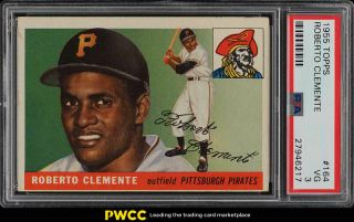 1955 Topps Roberto Clemente Rookie Rc 164 Psa 3 Vg (pwcc)