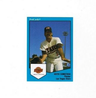 1989 Keith Comstock Procards Las Vegas Stars Baseball Card