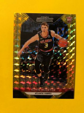 2018 - 19 Kevin Huerter Panini Mosaic Gold Prizm Refractor 4/10 Wow Only 10