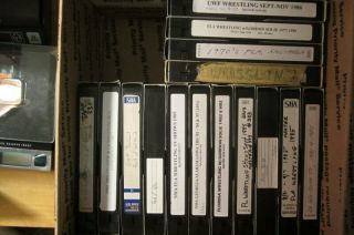 15 Wrestling VHS Tapes (as blanks) WCW NWA UWF GA AL Wrestling TV 70s - 90s 3