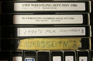 15 Wrestling VHS Tapes (as blanks) WCW NWA UWF GA AL Wrestling TV 70s - 90s 4
