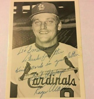Blow - Out Roger Maris Hand Signed/autographe Postcard.  York Yankees
