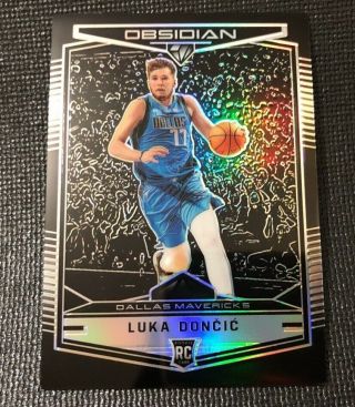 Luka Doncic Rc 2018 - 19 Chronicles Obsidian Preview Rookie Prizm