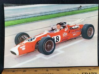 1966 Champion Spark Plug Al Unser Indy 500 Jumbo 6 X 9 Postcard