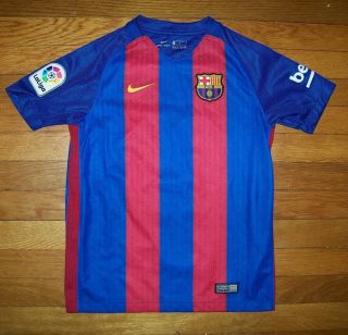 Nike Fc Barcelona Lionel Messi Home Jersey 2016 Size M Authentic