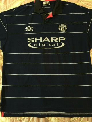 1999 2000 Manchester United Away Football Soccer Shirt Jersey Large Beckham Era