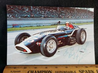 1962 Champion Spark Plug Jack Turner Indy 500 6x9 Postcard