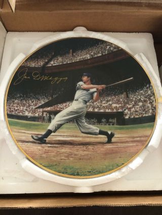 Joe Dimaggio Yankees Signed Auto Autograph Baseball Plate In The Box