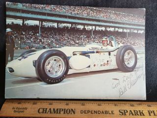 1961 Champion Spark Plug Bill Cheesbourg Indy 500 6x9 Postcard