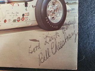 1961 Champion Spark Plug Bill Cheesbourg Indy 500 6X9 Postcard 2