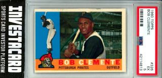 1960 Topps Roberto Clemente 326 Psa 5 Ex Pittsburgh Pirates Mlb Vintage 4813