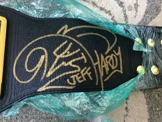 Jeff Hardy Signed On A Wwe Championship Deluxe Belt Auto 2019 Topps Transcendent