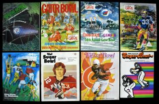 1971 - 1978 Sugar Fiesta & Gator Bowl College Football Programs Ex - Mt Nm (8pros)