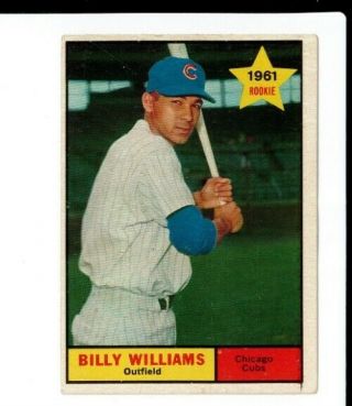 1961 Topps Billy Williams Rookie Card 141 Chicago Cubs Baseball Card