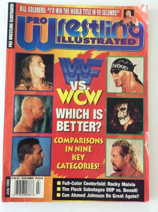 The Rock Dwayne Johnson Centerfold VINTAGE Pro Wrestling Illustrated July 1998 2