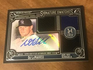 2016 Topps Certified Autograph Issue Signature Swatches Dj Lemahieu 214/299 Case