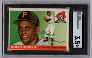 1955 Topps Roberto Clemente Pittsburgh Pirates 164 Sgc 3.  5 Vg,  Rc Hof Rookie
