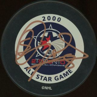 Sandis Ozolinsh Signed 2000 All - Star Game Hockey Puck - Autograph