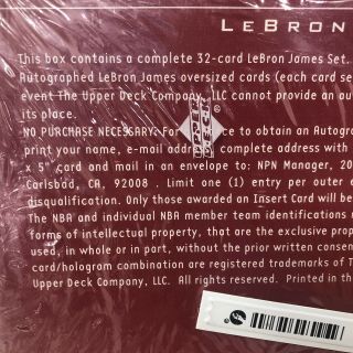 2003 - 04 Upper Deck LeBron James Rookie FACTORY 32 Card Box Set 4