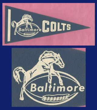Old Baltimore Colts Nfl Football Pennant Rare
