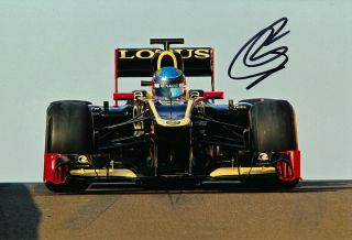 Nicolas Prost Signed 8x12 Inches 2013 Lotus Renault Photo